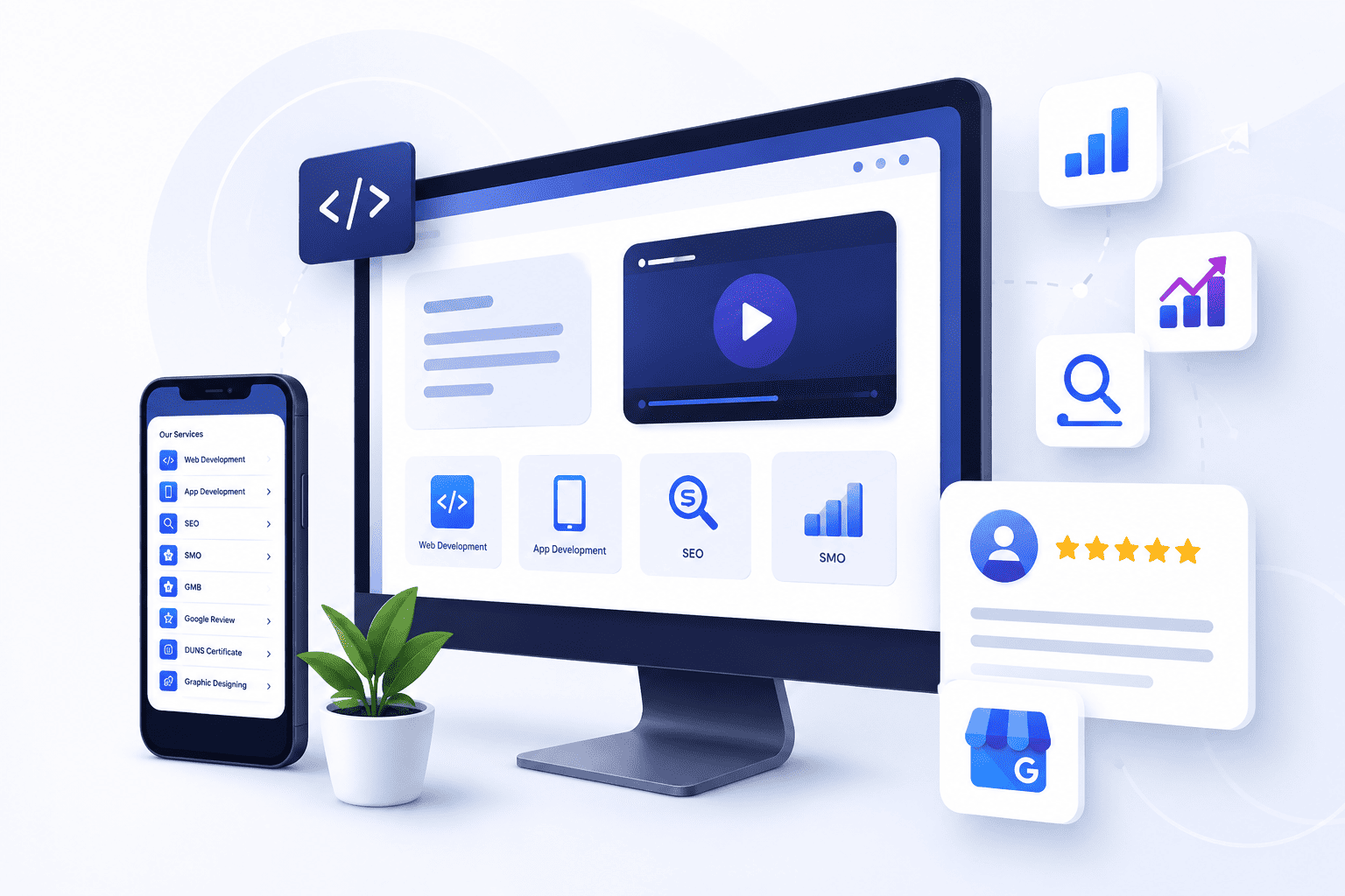 Digital solutions illustration